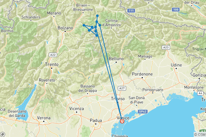 Map of Maratona dles Dolomites-Enel 2026: Build up to the Maratona