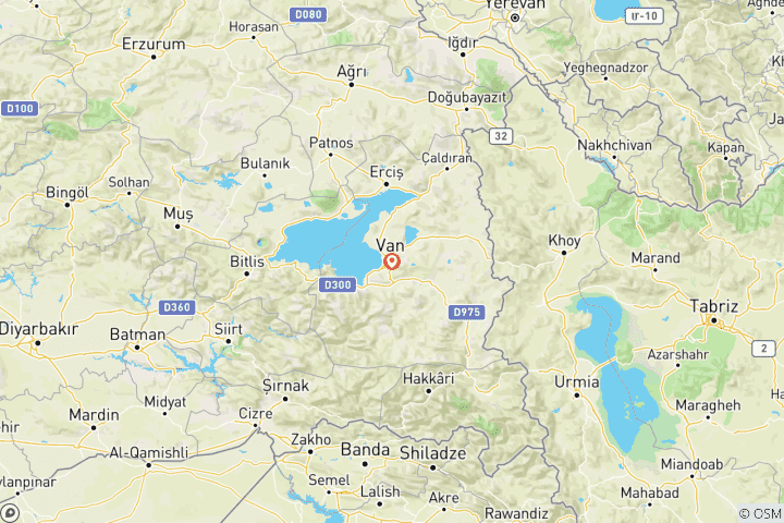 Karte von Skireigen um den Van See (8 Tage)