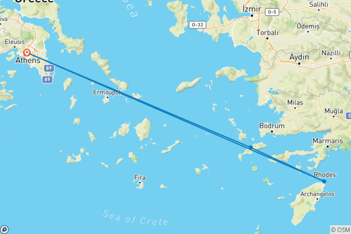 Map of Greek Gems Unveiled: Athens, Rhodes & Kos
