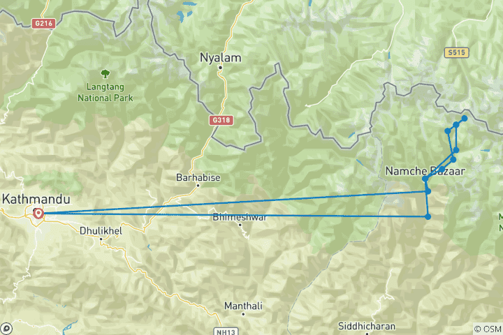 Map of Everest Base Camp Trek for 2026 & 2027