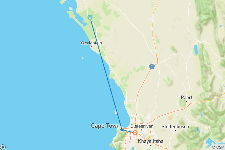 Karte von Kapstadt Privat 3-Tage Helikopterflug&Cape Point&Weinprobe