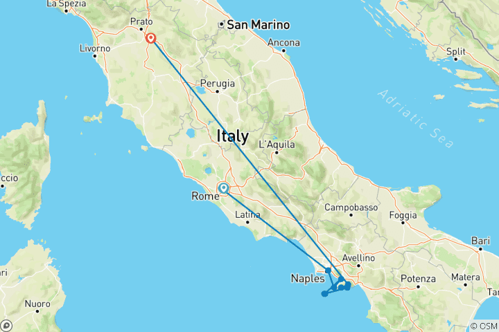 Mapa de Tesoros de Italia: Roma, Sorrento y Florencia