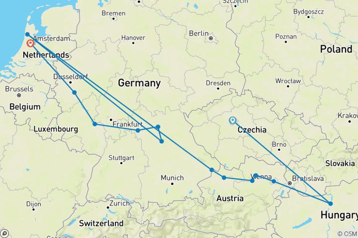 Map of Christmas & New Year with Prague 2026 - 18 Days