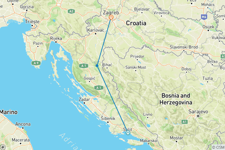 Map of ZAGREB DIRECT