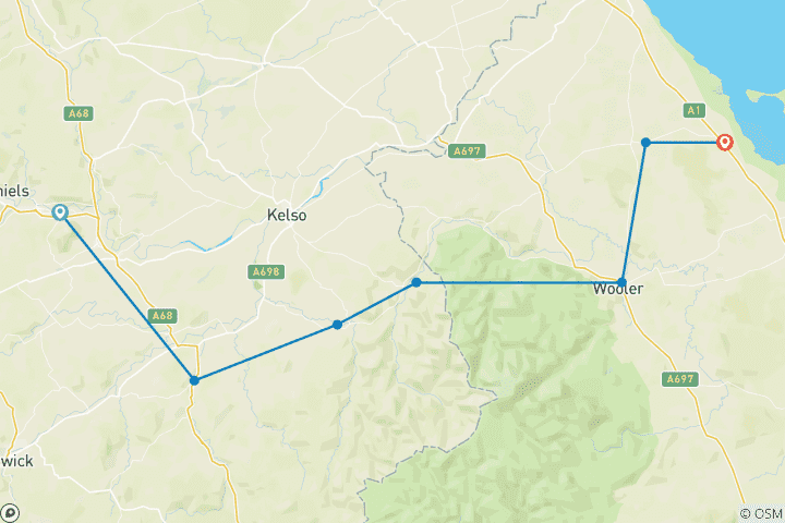 Karte von St. Cuthberts Weg (8 Tage) (8 Tage)