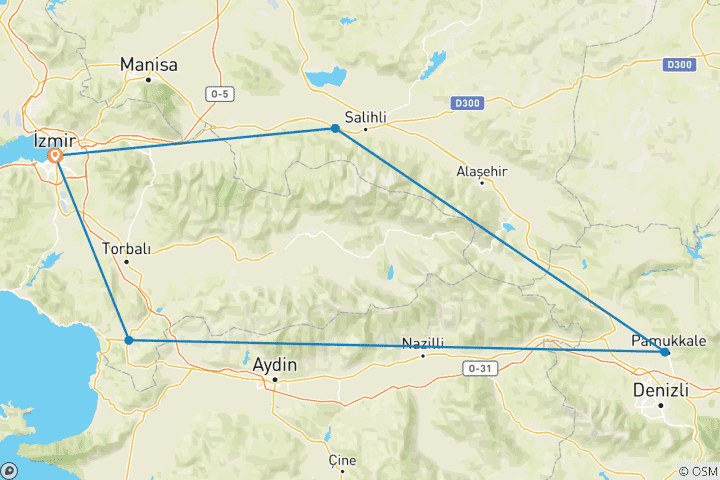 Karte von 7 Kirchen der Offenbarung