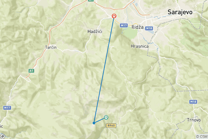 Karte von Via Dinarica Express (3 Tage)