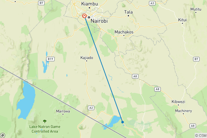 Map of 3-Day Group Joining Safari: Amboseli National Park