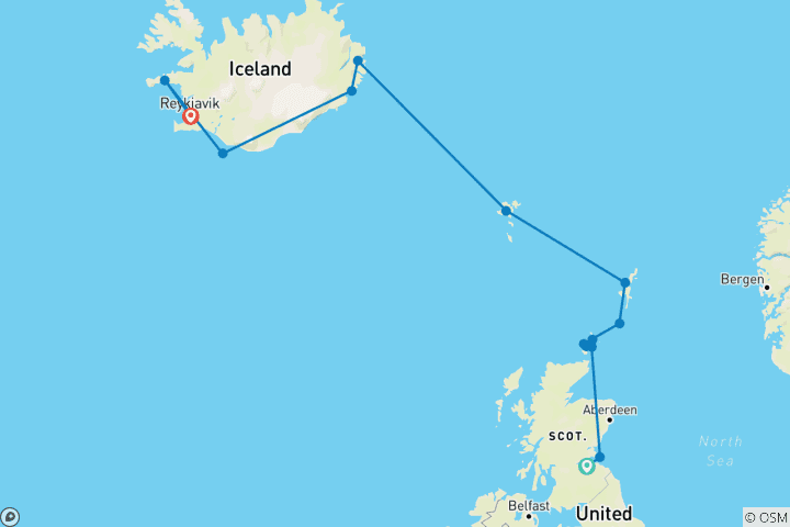 Karte von Wunder des Nordatlantiks