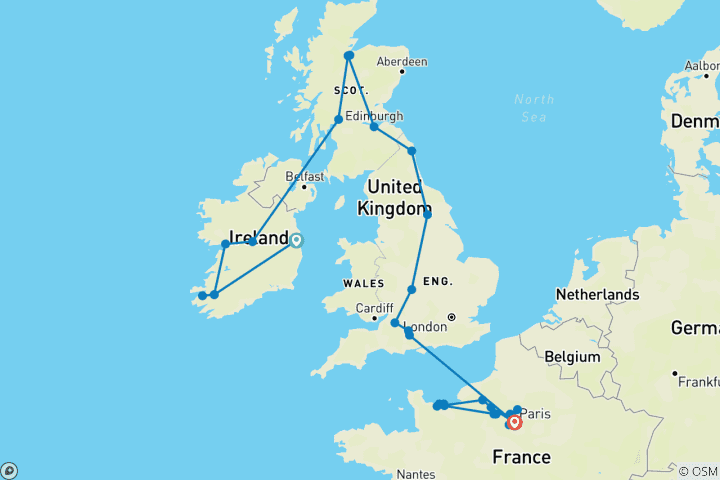 Map of Majestic Britain & Ireland with Normandy and Gems of the Seine 2027
