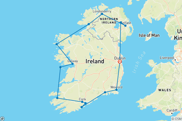 Carte du circuit Explorer l'Irlande | 15 jours