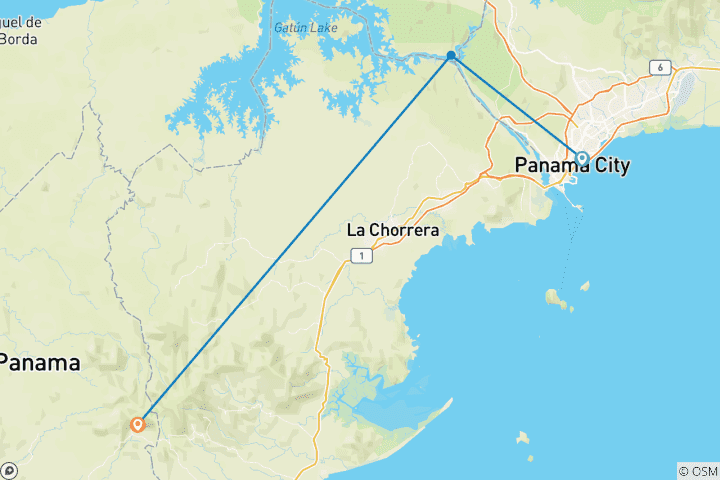 Karte von Panama entspannt & Strandtage (inkl Flug)