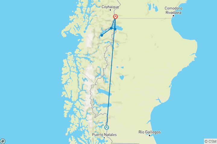 Carte du circuit Chili - Chelenko Backroads (7 jours)