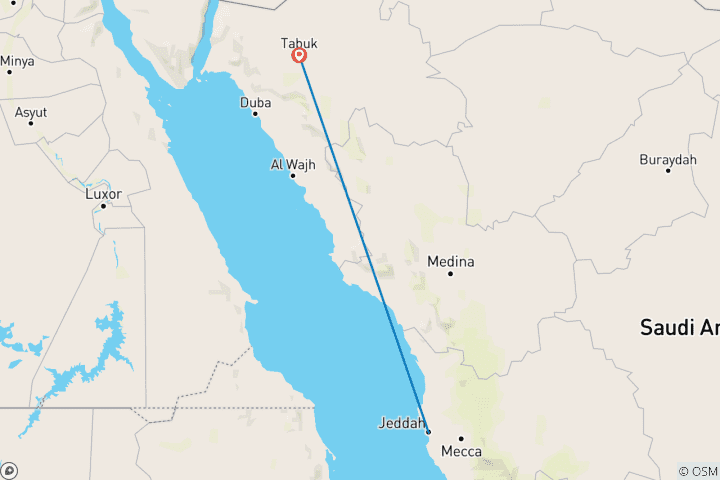 Karte von Westküste und Norden von KSA - DEC 2025