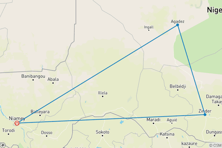 Kaart van Een glimp van de culturele ervaring van Niger