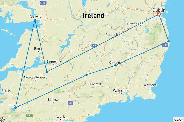 Karte von Ireland's Grace & Heart - Eine Reise für Frauen 50+