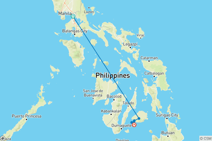 Mapa de Perlas de Filipinas - 6 días