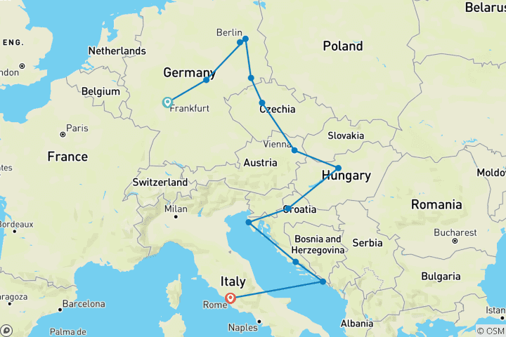 Map of 3rd RALLY EUROPE 2026