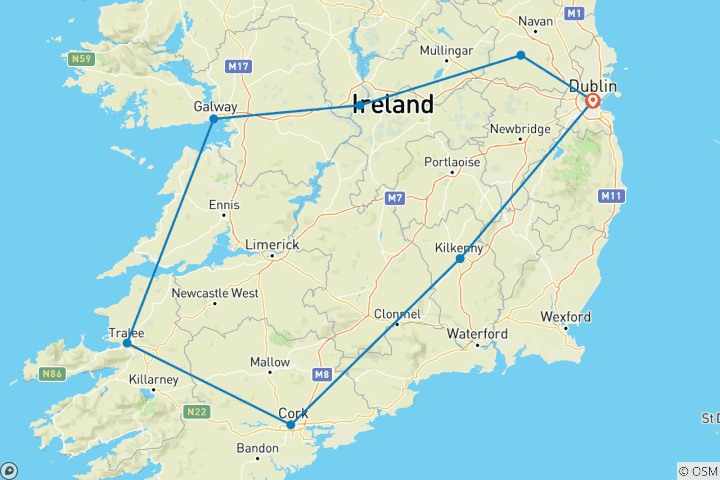 Carte du circuit CIRCUIT COMPACT DE L'IRLANDE