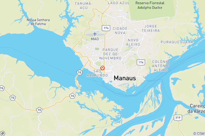 Karte von Wilde Amazonas-Flucht