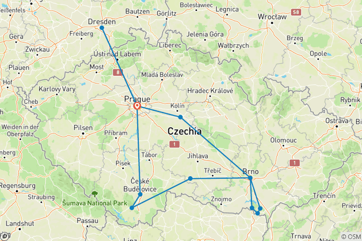 Map of Czech Triangle