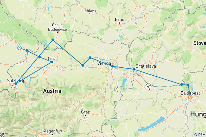 Carte du circuit Illuminations sur le Danube (vers l'est) 2027
