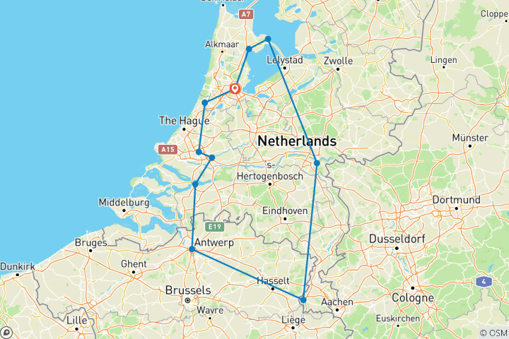 Kaart van Nederland in Bloei 2027