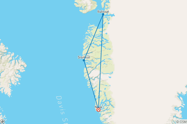 Map of GREENLAND At the edge of the World