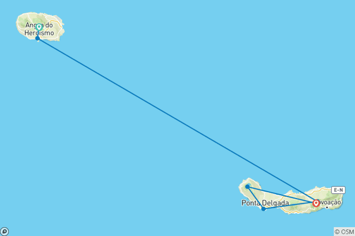 Map of Signature: The Azores' Terceira & São Miguel