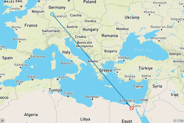 Map of ADAC Special Egypt - Cairo City Trip including Flight
