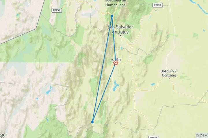 Kaart van Essentie van Noord-Argentinië