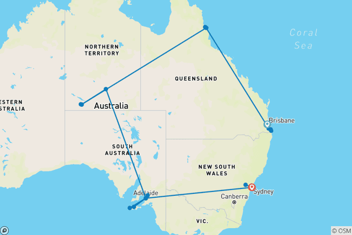 Karte von ADAC-Special Weltnaturerbe Australiens