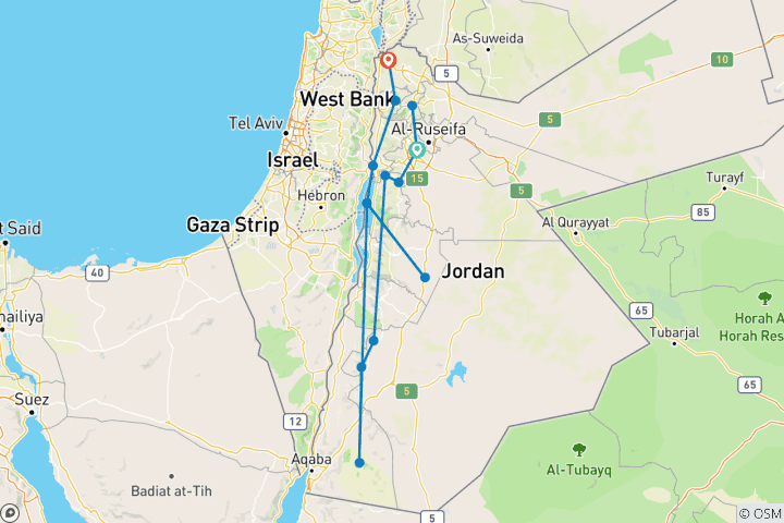 Carte du circuit Jordan Express