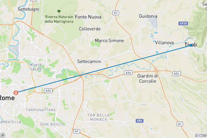 Carte du circuit L'ultime circuit gastronomique et culturel de Rome en petit groupe - 5 jours