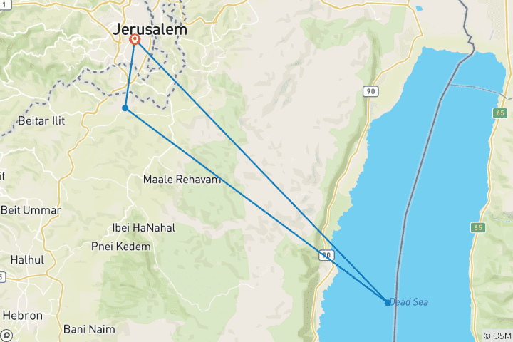Map of 5- Days Jerusalem: The Divine Legacy