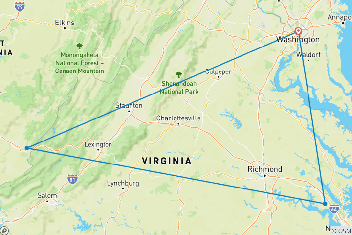 Karte von Amerikanisches Erbe mit The Greenbrier Resort (2027)