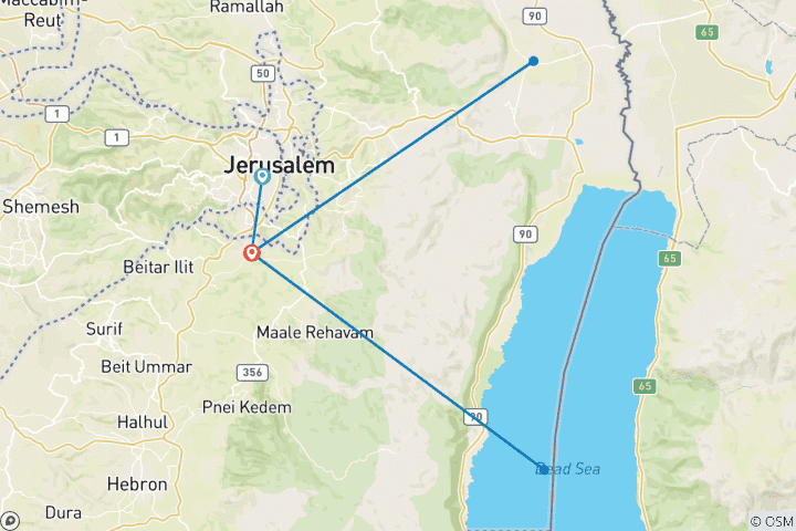 Map of 6-Days The Soul of Jerusalem: Sacred Paths