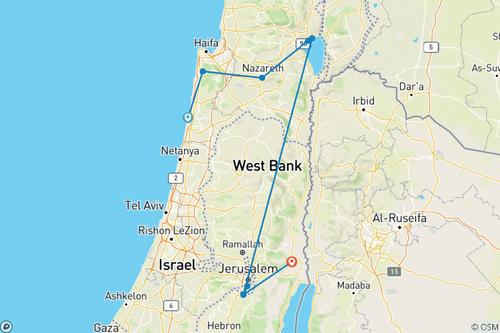 Carte du circuit Le Chemin de la Foi - 9 jours spéciaux : Le sentier divin