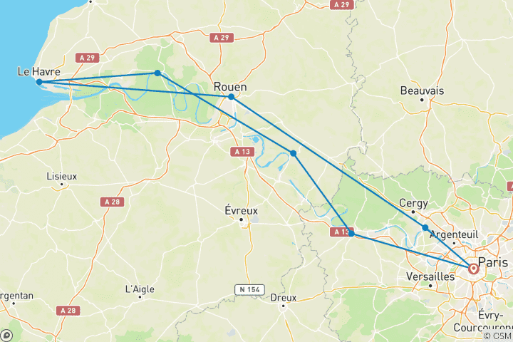 Map of Golf Cruise on the Seine (Paris - Paris)