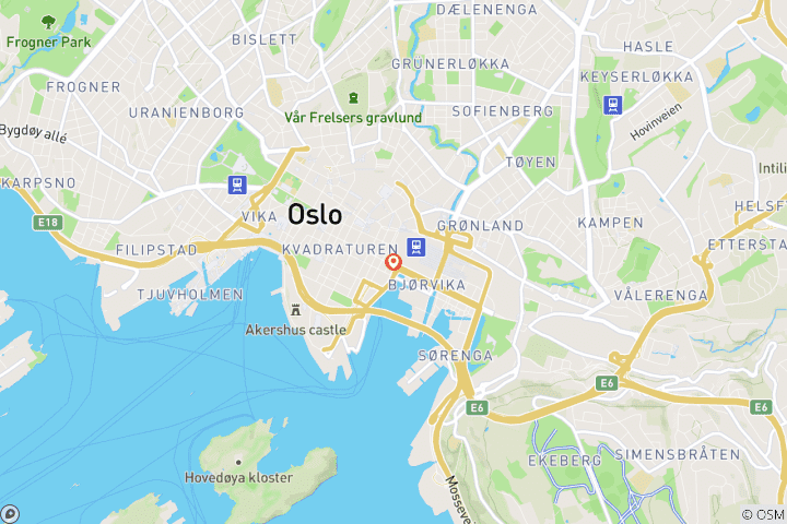 Mapa de Fin de semana largo en Oslo