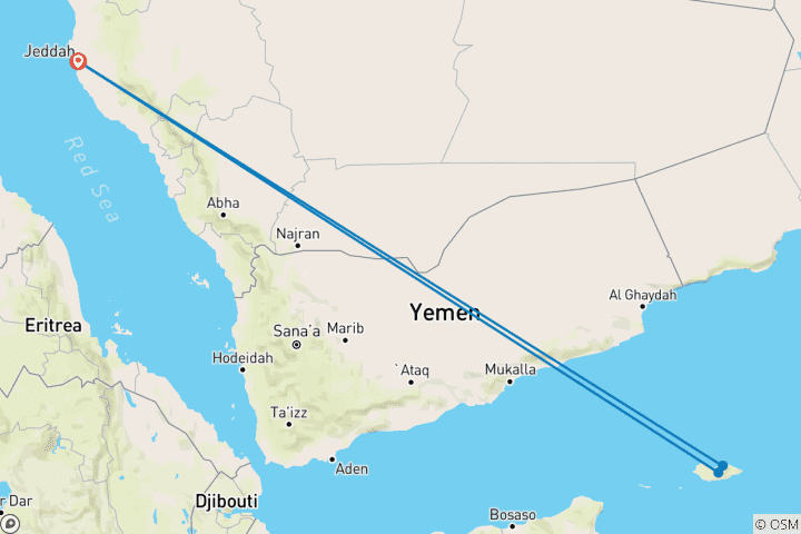 Map of Socotra Island Adventures (Yemen)