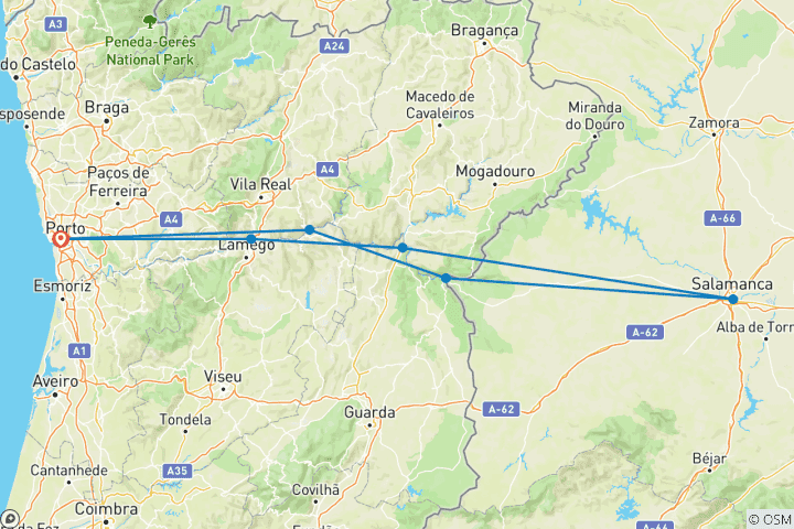 Karte von Geheimnisse des Douro