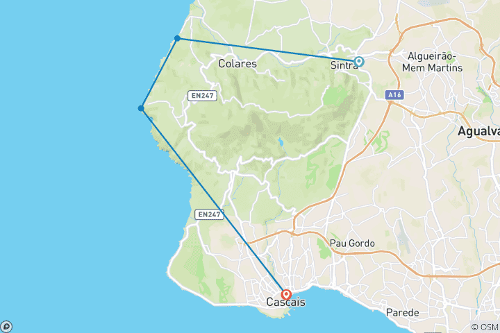 Karte von Portugal - Kurztour nach Sintra (Komfort Variante) (4 Tage)