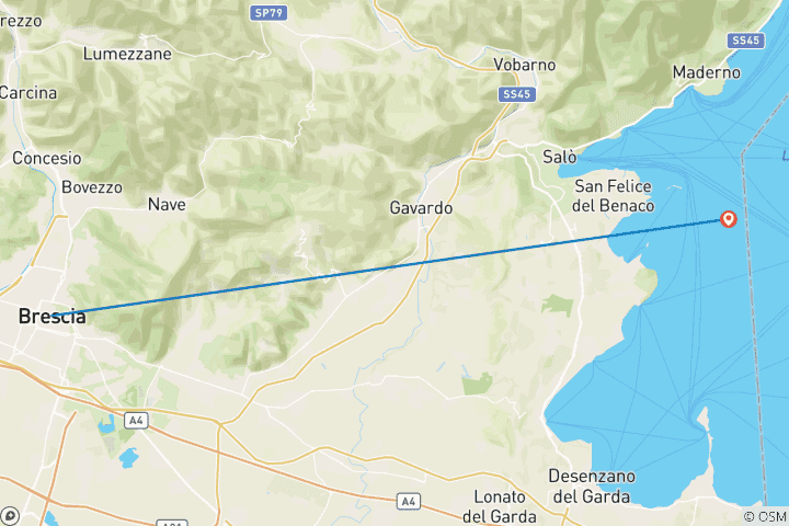 Carte du circuit La magie du Nouvel An sur le lac de Garde - Randonnée, plaisir & Dolce Vita (5 jours)
