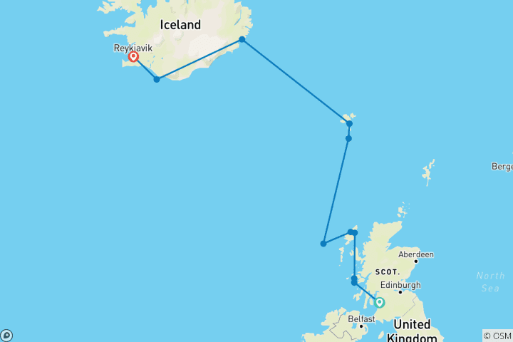 Carte du circuit Îles de l'Atlantique Nord (Ocean Victory)
