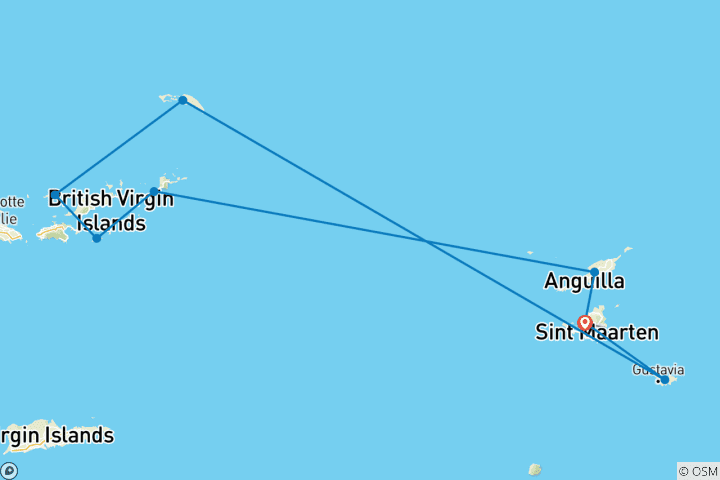 Kaart van Cruisen op de benedenwindse eilanden 2027|2026