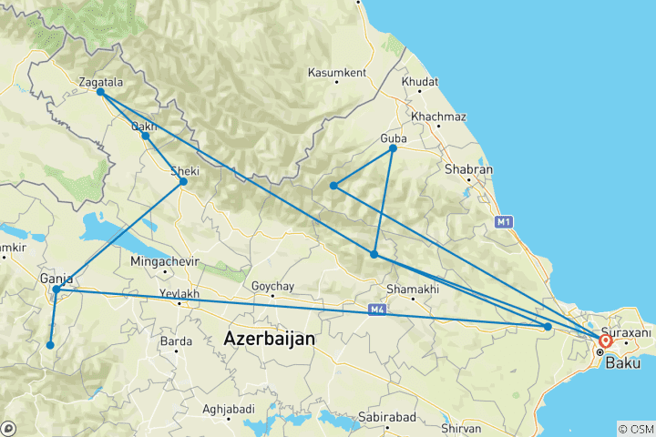 Mapa de Azerbaiyán: una joya oculta del Cáucaso