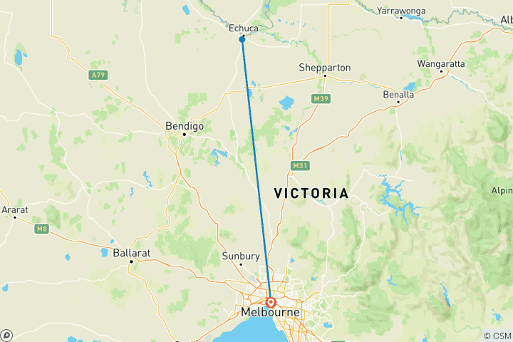 Mapa de Explorador del río Murray Echuca → Echuca (2027)