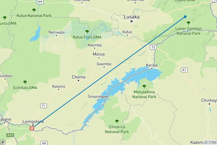 Mapa de Excursión de 3 días al Hotel Arco Iris con estancia económica