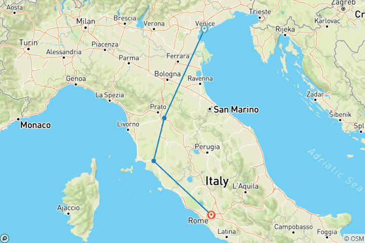 Kaart van Handtekening: Venetië, Florence, Toscane en Rome in Italië National Geographic